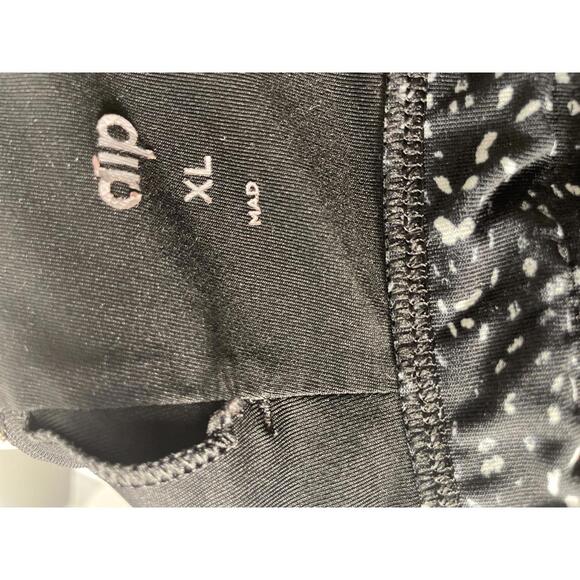 Dip Sports Bra Women's XL Black White Speckled Mesh Racer - Picture 3 of 5